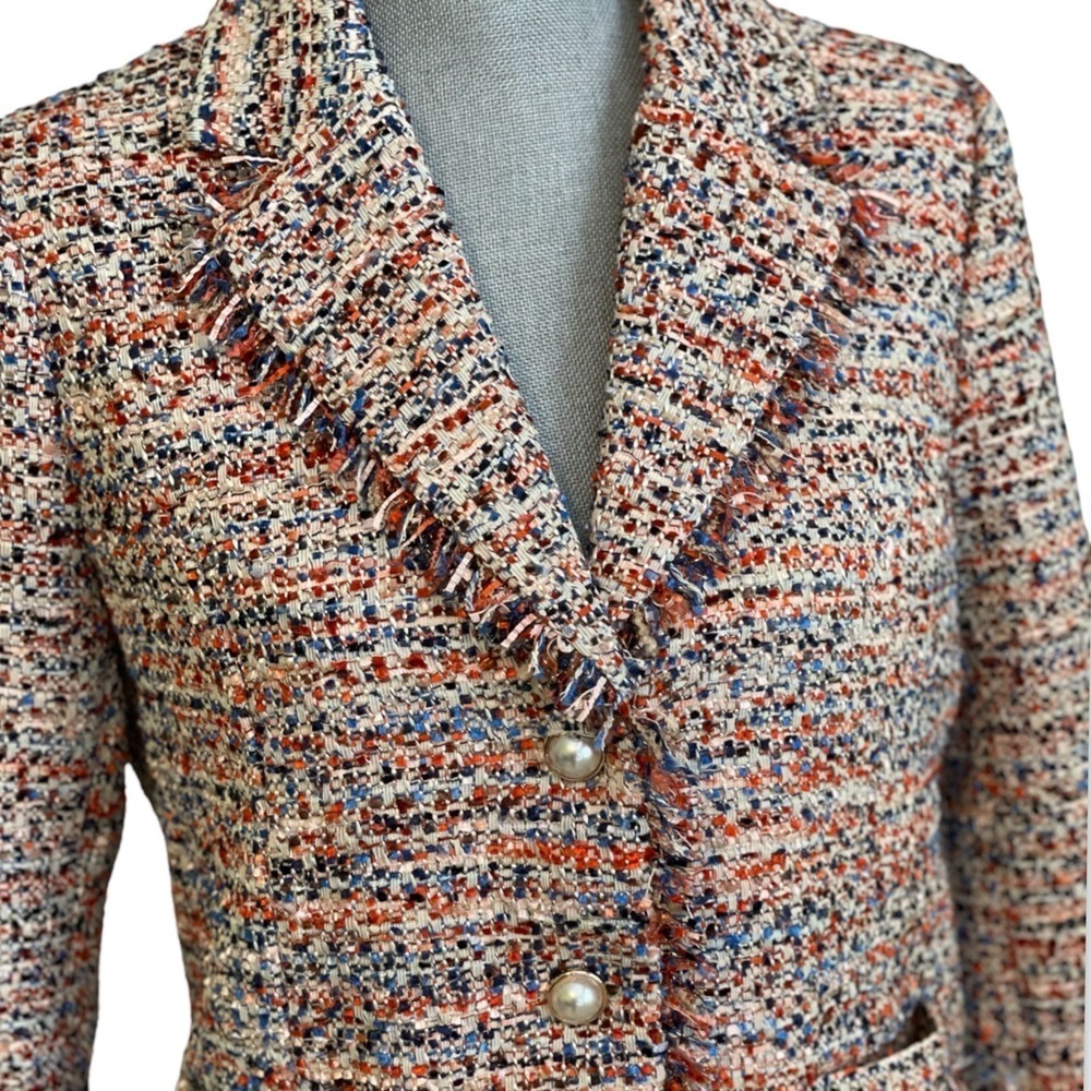 NWOT DRAPER’S & DAMON’S CONFETTI TWEED JACKET SIZE PM - Picture 4 of 6